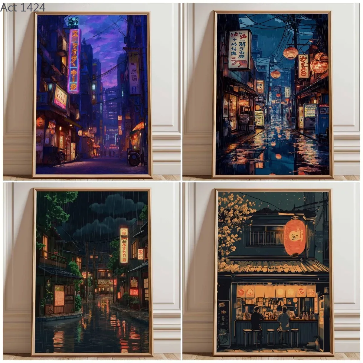 Neon Tokyo Street Poster Print - Japanese Lifestyle Anime recension och pris